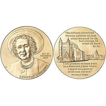The 2003 Congressional Gold Medal presented to Dr. Dorothy Height.